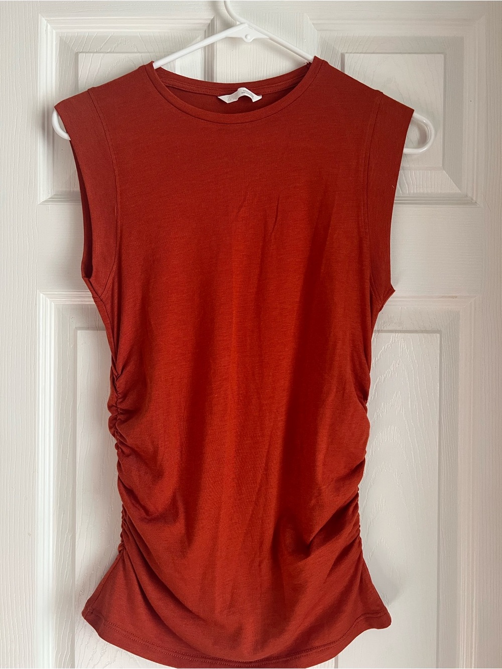 Zara Rust Sleeveless Ruched Tank